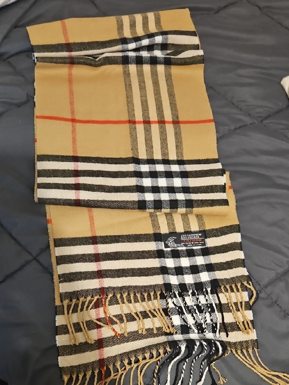 Plaid Nova Check Italian Style Cashmere Scarf Unisex